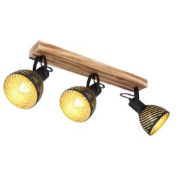 Netlighting Lenna Ceiling Spotlight Bar Dark Brown 3x E27 - thumbnail 1