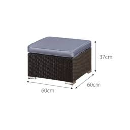 Oseasons Acorn Deluxe Rattan 10 Seat Lounge Sofa Set in Black - thumbnail 5