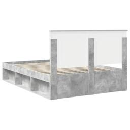 Berkfield Home Bed Frame with Headboard Concerte 160 x 200 cm Solid Pine Wood in Grey - thumbnail 9