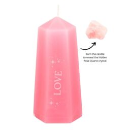 Something Different Love Crystal Candle in Pink - thumbnail 3