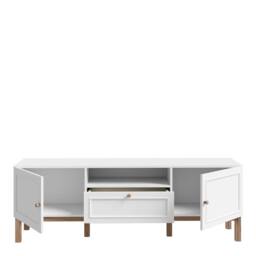 Wyld Haus Turku TV Unit Light Grey with Oak Detail 2 Doors 1 Drawer - thumbnail 5