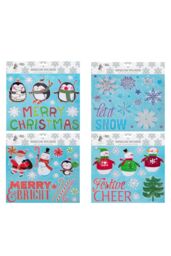 VFM e-Store Christmas Stickers 1 x Varied Design 29cm x 25cm Christmas Themed - Size: 29 cm x 25 cm - thumbnail 1