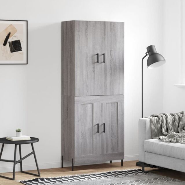 Berkfield Home Highboard Grey Sonoma 69.5x34x180 cm Engineered Wood - image 1