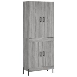 Berkfield Home Highboard Grey Sonoma 69.5x34x180 cm Engineered Wood - thumbnail 2