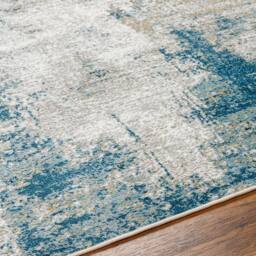 Livabliss San Francisco-Abstract Blue Grey Yellow Brown Modern Marble Living Rug in Teal - Size: 160 cm x 215 cm - thumbnail 7