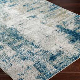 Livabliss San Francisco-Abstract Blue Grey Yellow Brown Modern Marble Living Rug in Teal - Size: 160 cm x 215 cm - thumbnail 6