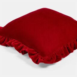 OHS 2 Pack Ultra Soft Velvet Plush Square Cushion Covers, Burgundy - Size: 45 cm x 45 cm - thumbnail 5
