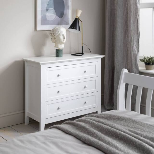 Nöa and Nani Torsby Chest of Drawers 3 Drawer Wide in White - image 1