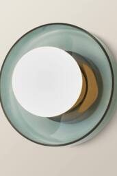 ValueLights Newbury Pair of Glass with Globes IP44 Bathroom Wall Lights & Bulbs in Jade - thumbnail 4