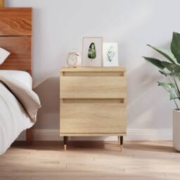 Berkfield Home Bedside Cabinet Sonoma Oak 40x35x50 cm Engineered Wood in Brown - Size: 40 x 35 x 50 cm - thumbnail 1