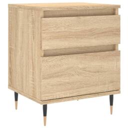 Berkfield Home Bedside Cabinet Sonoma Oak 40x35x50 cm Engineered Wood in Brown - Size: 40 x 35 x 50 cm - thumbnail 2