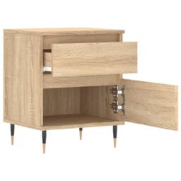 Berkfield Home Bedside Cabinet Sonoma Oak 40x35x50 cm Engineered Wood in Brown - Size: 40 x 35 x 50 cm - thumbnail 6