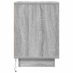 Berkfield Home Bedside Cabinet with LED Lights¬†Grey Sonoma 38x34x50 cm - Size: 38 x 34 x 50 cm - thumbnail 7