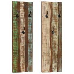 Berkfield Home Wall-mounted Coat Racks 2 pcs 36x3x110 cm Solid Reclaimed Wood - Size: 36 x 3 x 110 cm - thumbnail 1