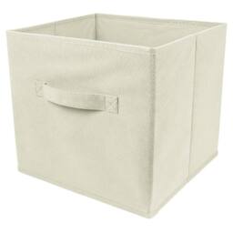 KORVIXA Beige 2X FOLDABLE CANVAS STORAGE COLLAPSIBLE