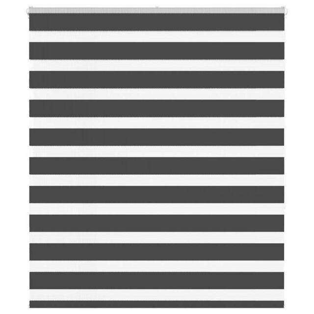 Berkfield Home Zebra Blind Black 135x150 cm Fabric Width 130.9 cm Polyester - image 1