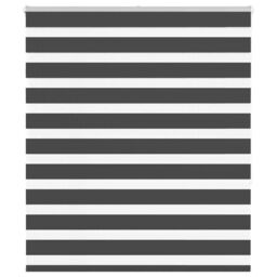 Berkfield Home Zebra Blind Black 135x150 cm Fabric Width 130.9 cm Polyester - thumbnail 1