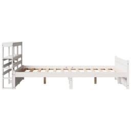 Berkfield Home Beautiful Bed Frame with Headboard without Mattress White 120x200 cm - Size: Small Double - thumbnail 7