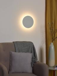 Lucide 'EKLYPS' Non Dimmable Stylish Modern Indoor Decorative LED Wall Light in White - thumbnail 3