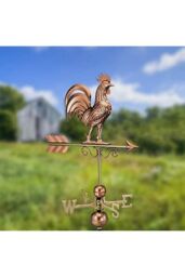 Callow Bantam Rooster Farmhouse Copper Weathervane - thumbnail 2