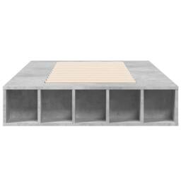 Berkfield Home Durable Bed Frame without Mattress Concrete Grey 75x190 cm Small - Size: Small Single - thumbnail 4