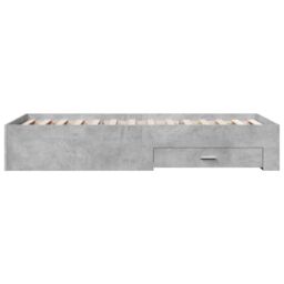 Berkfield Home Bed Frame with Drawers without Mattress Concrete Grey 100x200 cm - thumbnail 5