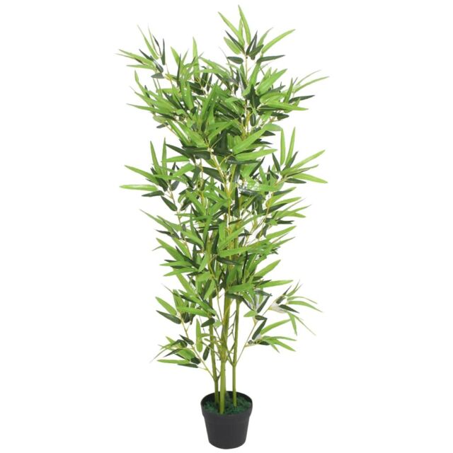 Berkfield Home Artificial Bamboo Plant with Pot 120 cm Green - image 1