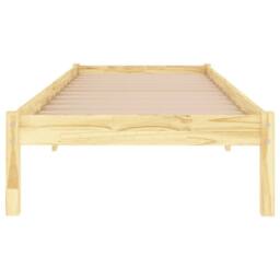 Berkfield Home Bed Frame Solid Wood 90x190 cm Single in Brown - thumbnail 4