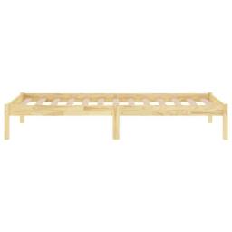 Berkfield Home Bed Frame Solid Wood 90x190 cm Single in Brown - thumbnail 5