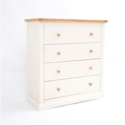 Cabinet Bits Castelli 4 Drawer Chest of Drawers Wood Knob in Off-White - thumbnail 2