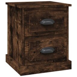 Berkfield Home Bedside Cabinet Smoked Oak 39x39x47.5 cm Engineered Wood in Brown - thumbnail 2