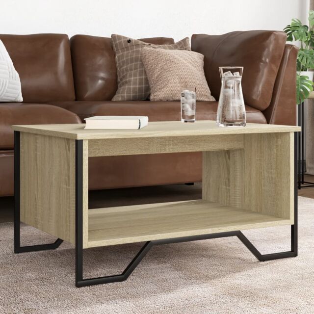 Berkfield Home Coffee Table Sonoma Oak 75x51x40 cm Engineered Wood in Brown - Size: 75 x 51 x 40 cm - image 1
