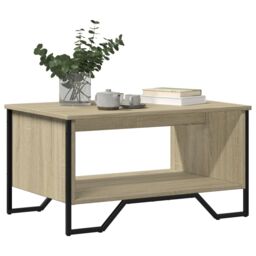 Berkfield Home Coffee Table Sonoma Oak 75x51x40 cm Engineered Wood in Brown - Size: 75 x 51 x 40 cm - thumbnail 4
