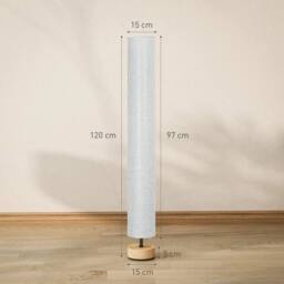 EONLION Tall Floor Lamp Lighting With Fabric Shade for Bedroom in White - thumbnail 2