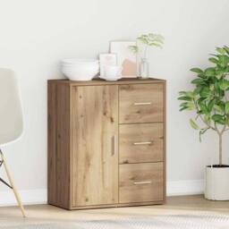 Berkfield Home Sideboard Artisan oak 60 x 31 x 70 cm Engineered wood in Brown - thumbnail 4