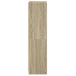 Berkfield Home Highboard with Glass Doors Sonoma Oak 35x37x142 cm in Light Tan - Size: 35 x 37 x 142 cm - thumbnail 7