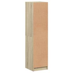 Berkfield Home Highboard with Glass Doors Sonoma Oak 35x37x142 cm in Light Tan - Size: 35 x 37 x 142 cm - thumbnail 8