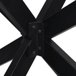 Berkfield Home Coffee Table Leg Spider Shape Black 98x58x(42-43) cm Steel - thumbnail 8