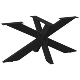 Berkfield Home Coffee Table Leg Spider Shape Black 98x58x(42-43) cm Steel - thumbnail 1