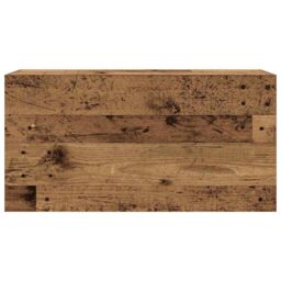 Berkfield Home Bathroom Wall Cabinet Old Wood 80x25x40 cm Engineered Wood in Brown - Size: 80 x 25 x 40 cm - thumbnail 5