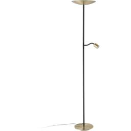 Loops Stylish Brushed Brass & Black LED Floor Lamp for Indoor Space - thumbnail 1