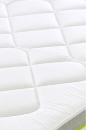 The Shire Bed Company Mode Comfort Open Coil Quilted Mattress in White - Size: Single - thumbnail 5