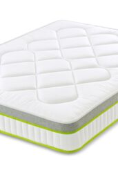 The Shire Bed Company Mode Comfort Open Coil Quilted Mattress in White - Size: Single - thumbnail 2
