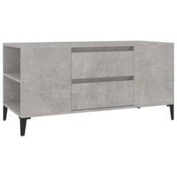 Berkfield Home TV Cabinet Concrete Grey 102x44.5x50 cm Engineered Wood - thumbnail 1