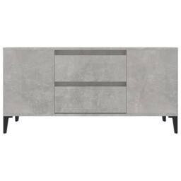 Berkfield Home TV Cabinet Concrete Grey 102x44.5x50 cm Engineered Wood - thumbnail 6