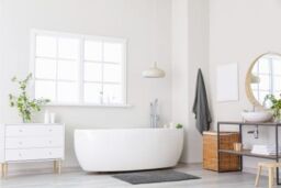 New Edge Blinds Marlow Collection Soft Touch Non-Slip Bathroom Rug in Grey - Size: 45 cm width x 75 cm drop - thumbnail 4