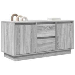 Berkfield Home TV Cabinet with LED Lights Grey Sonoma 100x41x50 cm - Size: 100 x 41 x 50 cm - thumbnail 5