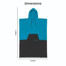 Osprey Action Sports Osprey Adult Surf Poncho Towel for Men & Women in Aqua - thumbnail 5