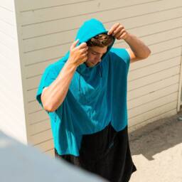Osprey Action Sports Osprey Adult Surf Poncho Towel for Men & Women in Aqua - thumbnail 3