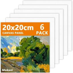 SPETLEK 6 Pack Canvas Set-White Painting for Acrylic, Oil & Watercolor Artist in White - thumbnail 1